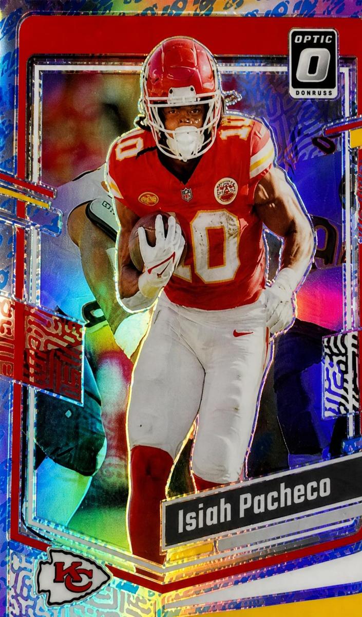 2023 Donruss Optic Football Rocket Isiah Pacheco #90 PSA 10