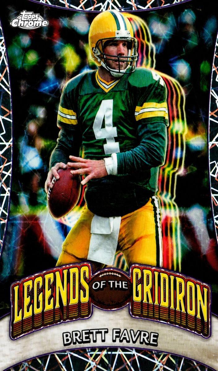 2024 Topps Chrome Football X-Fractor Brett Favre #LOG-6 PSA 9