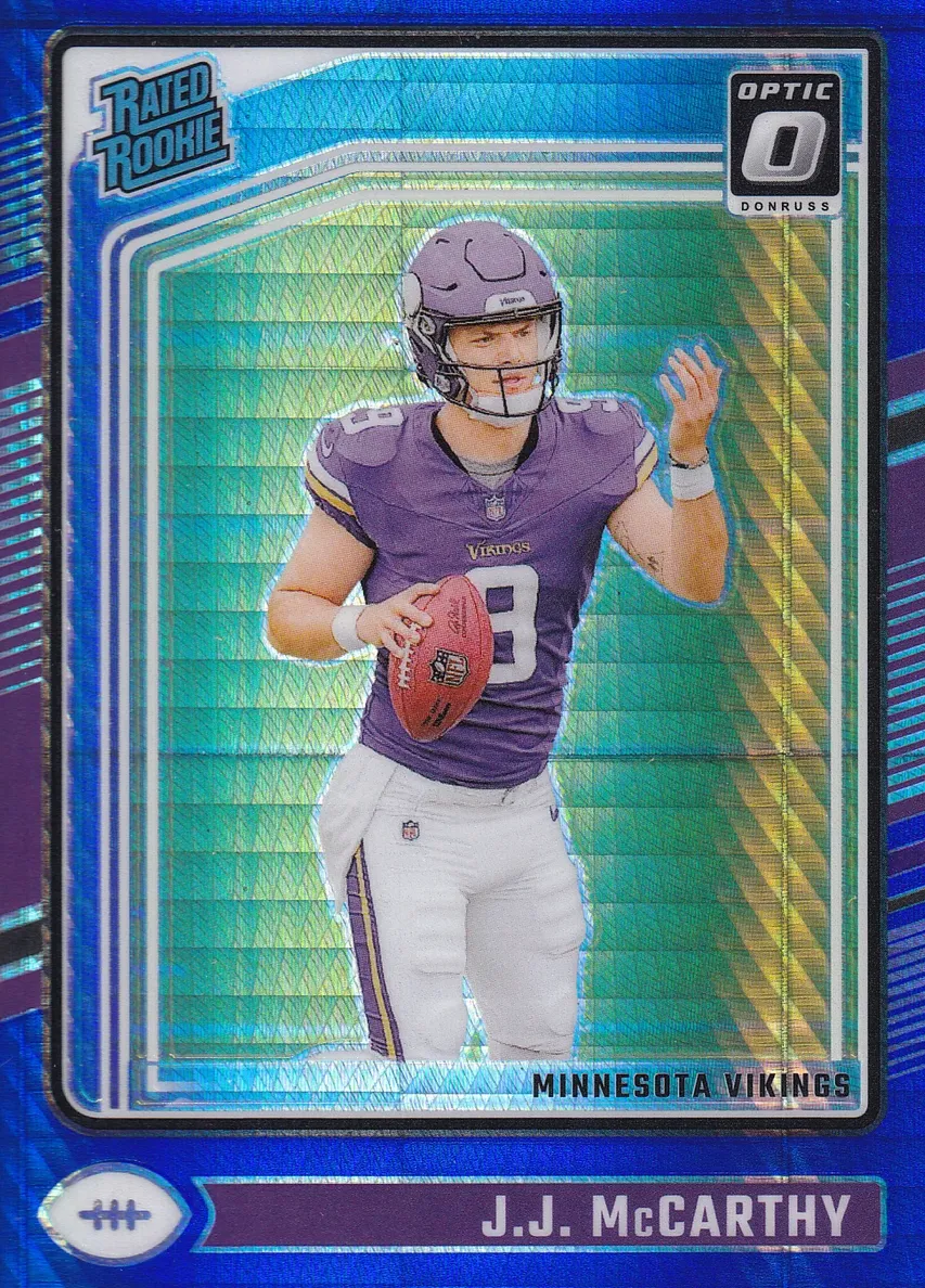 2024 Donruss Optic Football Blue Hyper J.J. McCarthy #235