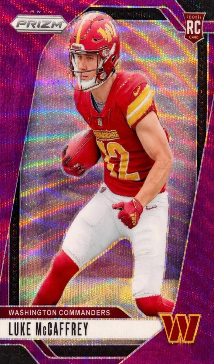 2024 Panini Prizm Football Purple Wave Luke McCaffrey #367