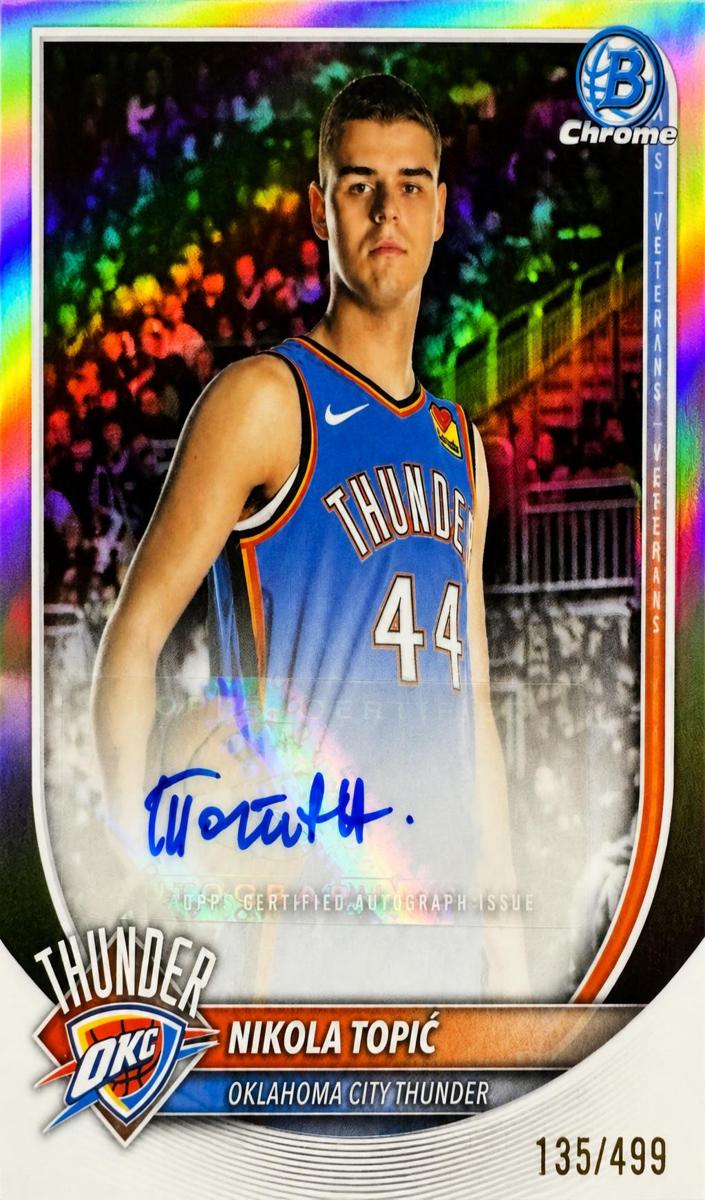 2025 Bowman Basketball Refractor Nikola Topic #BCA-NO