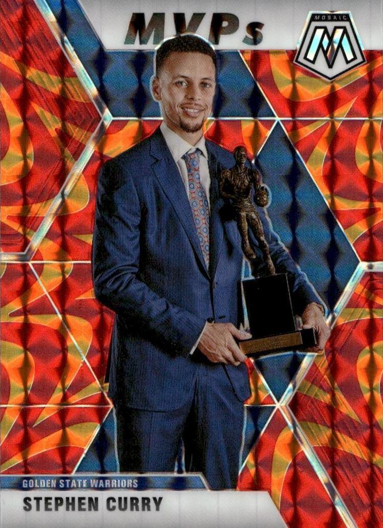 2019 Panini Mosaic Basketball Reactive Orange Stephen Curry #299 PSA 10