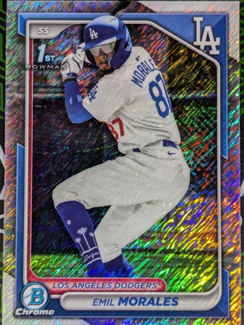 2024 Bowman Chrome Prospects Baseball Shimmer Emil Morales #BCP-221 PSA 9