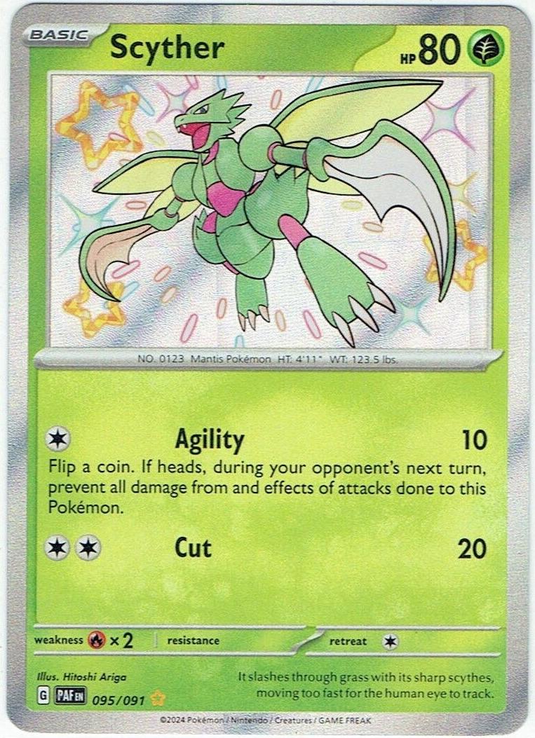 2024 Pokemon Scarlet & Violet Paldean Fates Scyther #95