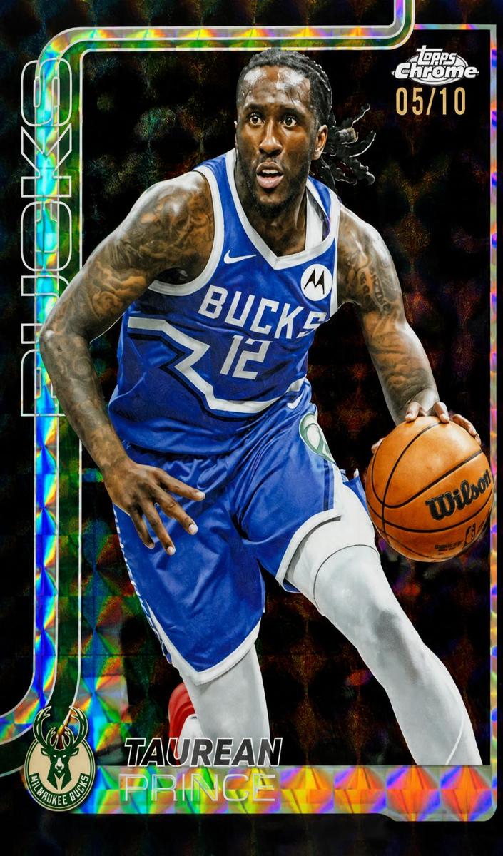 2025 Topps Chrome Basketball Geometric Black Refractor Taurean Prince #147