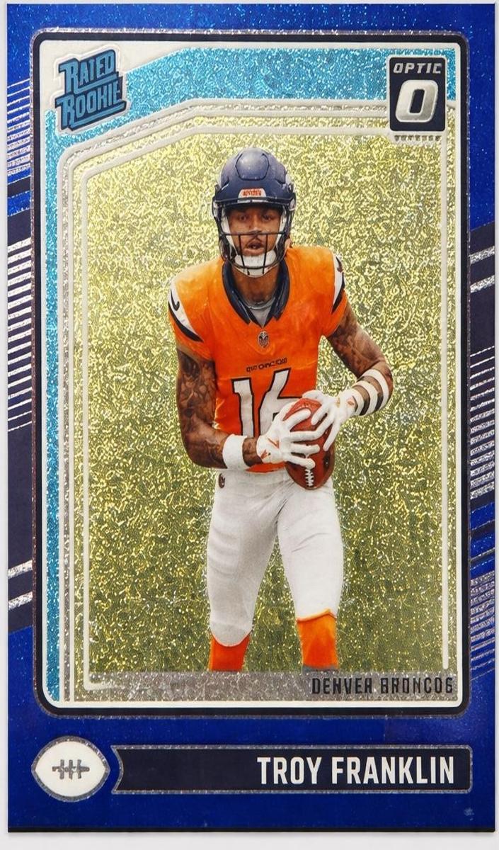 2024 Donruss Optic Football Blue Glitter Troy Franklin #294
