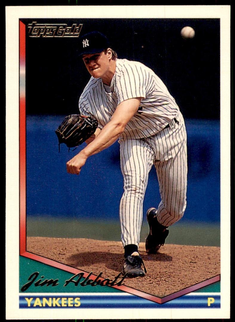 1994 Topps Baseball Gold Jim Abbott #350