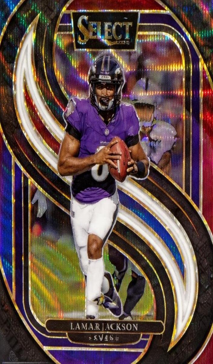 2024 Panini Select Football Tri-Color Lamar Jackson #121