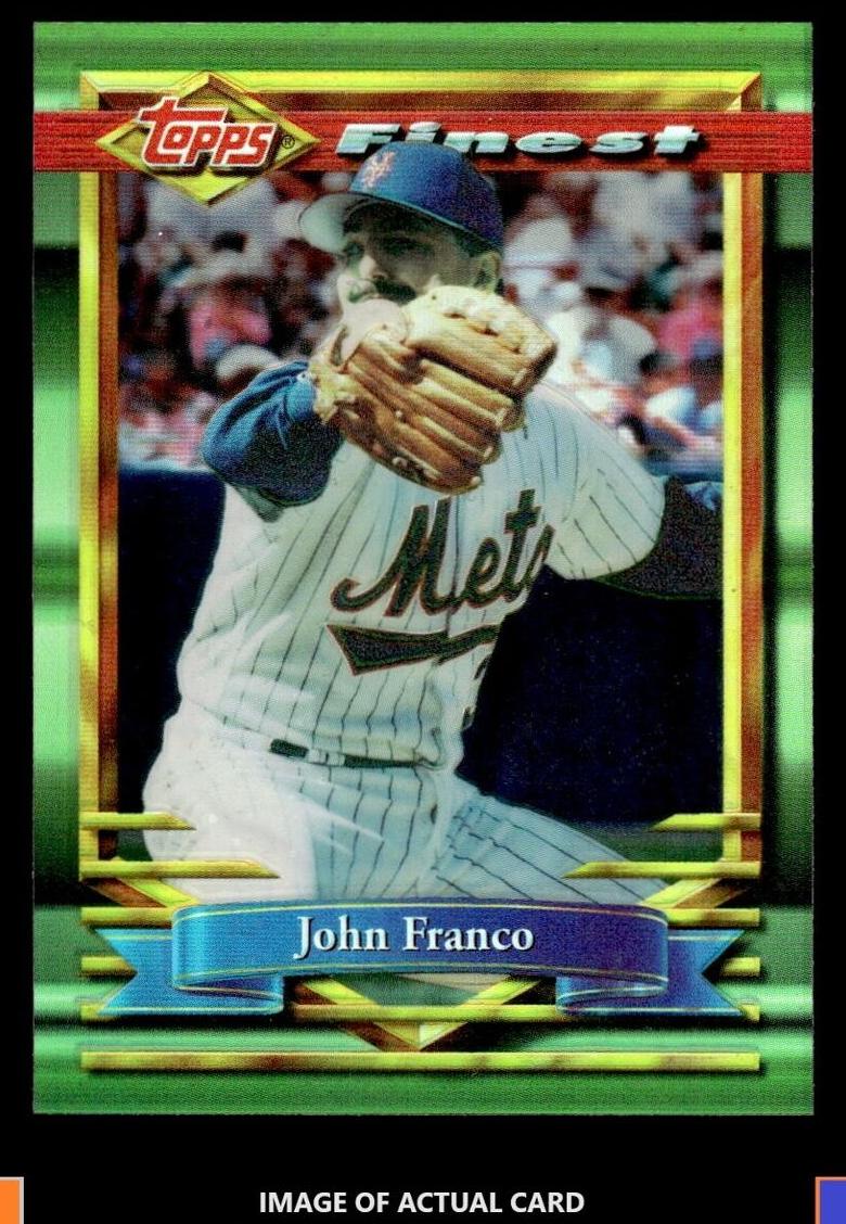 1994 Topps Finest Baseball Refractor John Franco #170