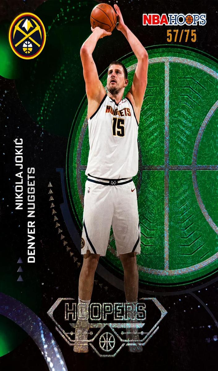 2025 Topps NBA Hoops Basketball Pixel Burst Green Nikola Jokic #H-1