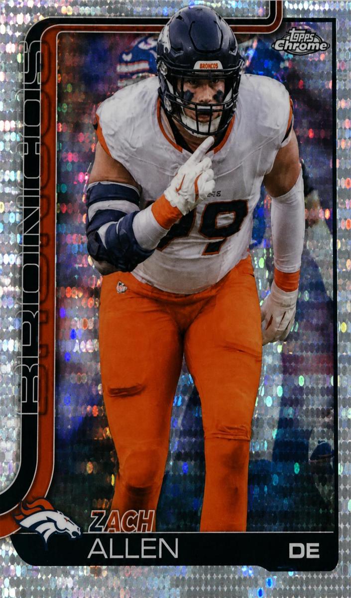 2025 Topps Chrome Football Pulsar Refractor Zach Allen #95