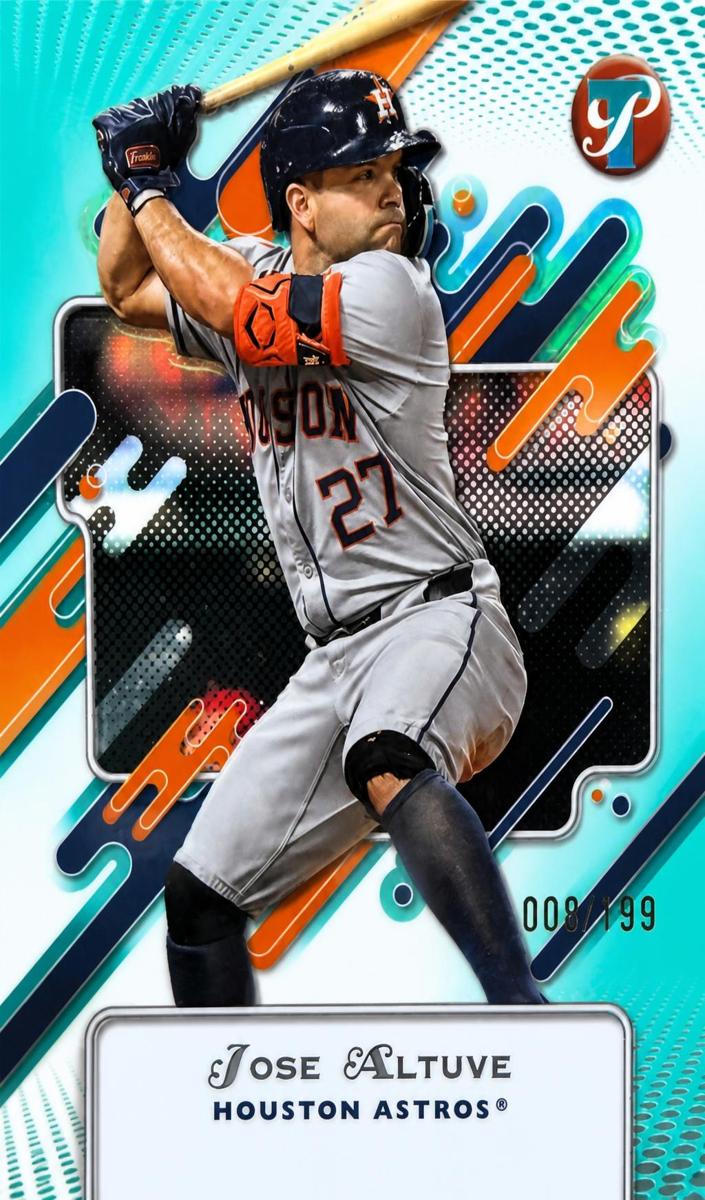 2025 Topps Pristine Baseball Aqua Refractor Jose Altuve #142 PSA 10