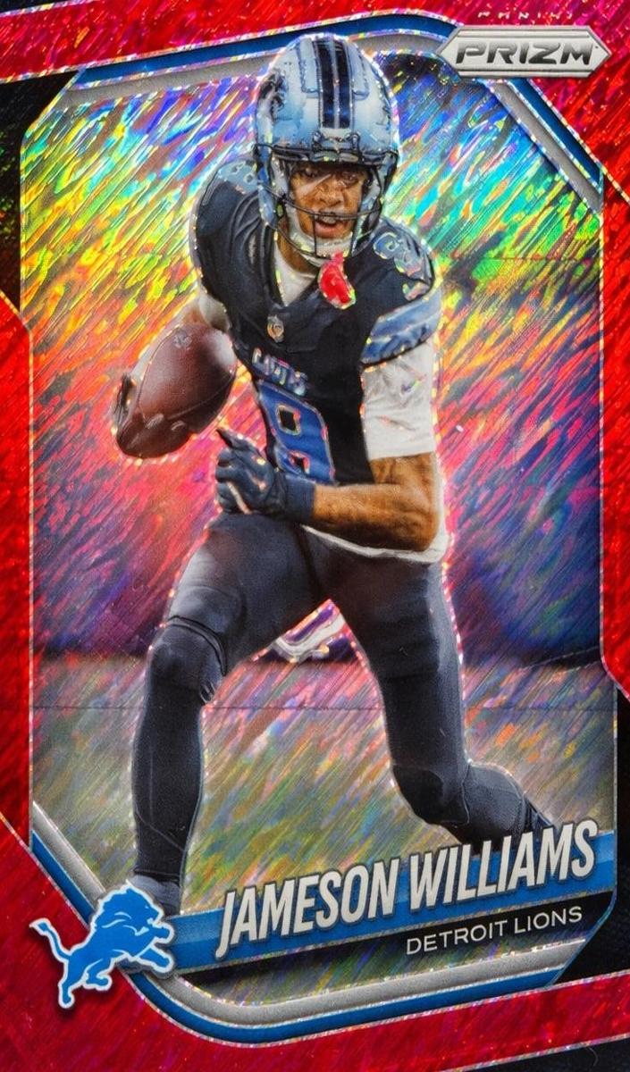 2025 Panini Prizm Football Red Shimmer Jameson Williams #276