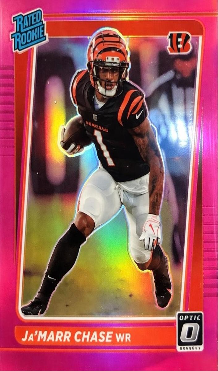2021 Donruss Optic Football Pink Ja'Marr Chase #207 SGC 9