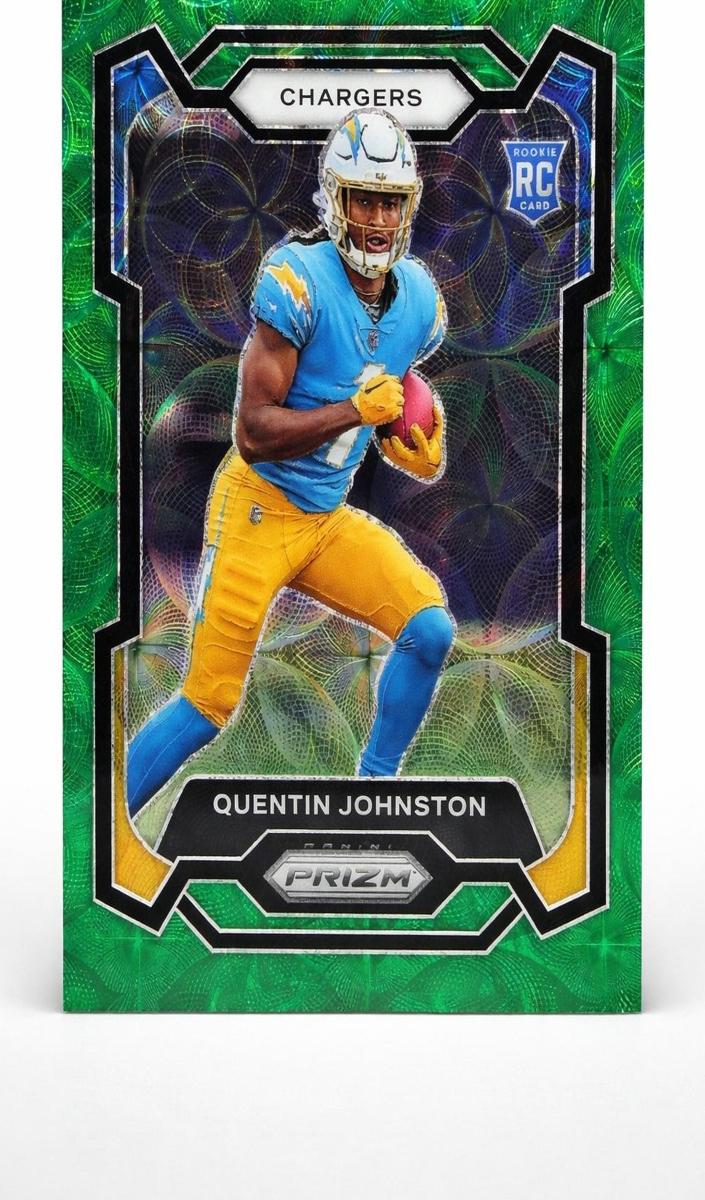 2023 Panini Prizm Football Green Scope Quentin Johnston #353 PSA 8.5