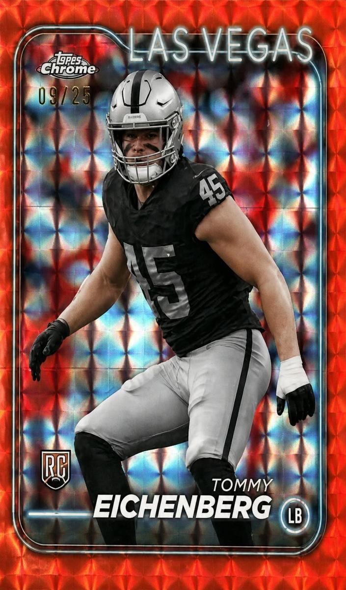 2024 Topps Chrome Football Orange Refractor Tommy Eichenberg #290