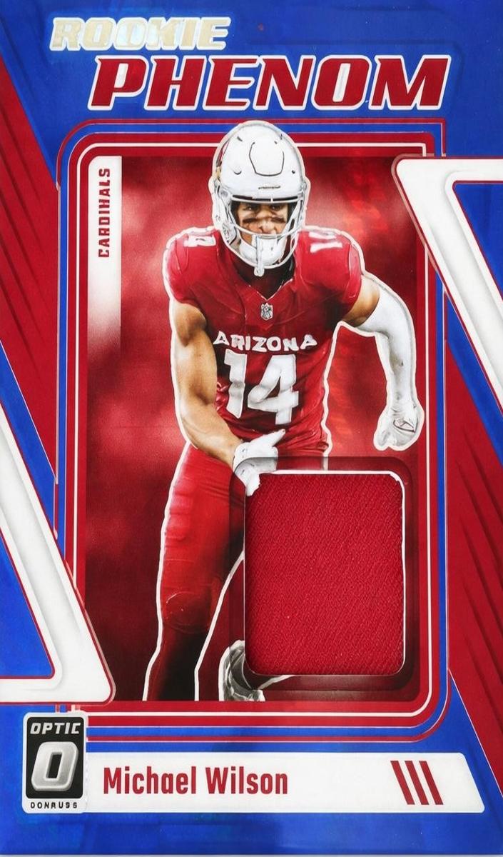 2023 Donruss Optic Football Blue Hyper Michael Wilson #RP-MW PSA 9