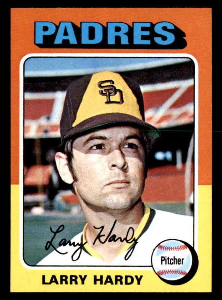 1975 Topps Mini Baseball Larry Hardy #112 PSA 8