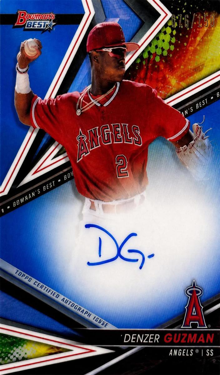 2022 Bowman's Best Baseball Blue Refractor Denzer Guzman #B22-DG PSA 9