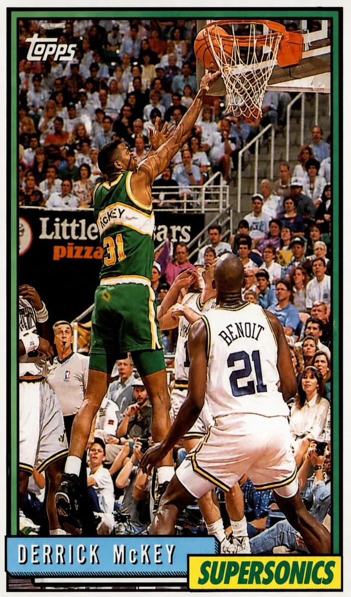 1992 Topps Basketball Derrick McKey #27