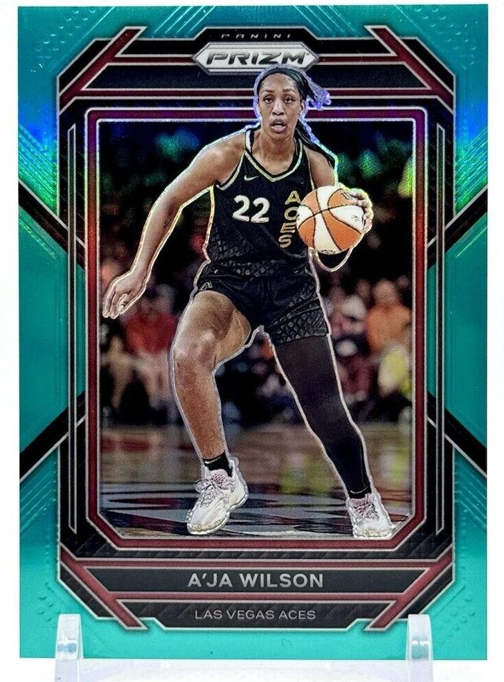 2023 Panini Prizm WNBA Basketball Teal A'ja Wilson #25 PSA 8.5