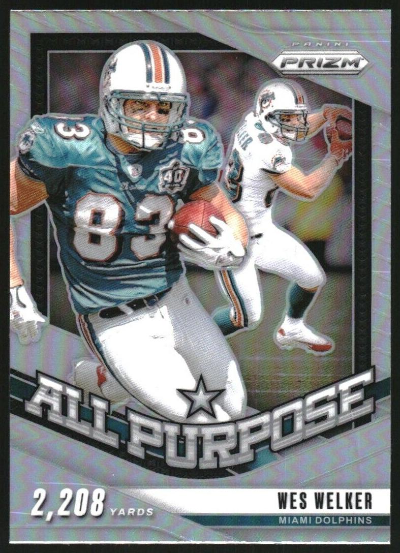 2024 Panini Prizm Football Silver Wes Welker #14