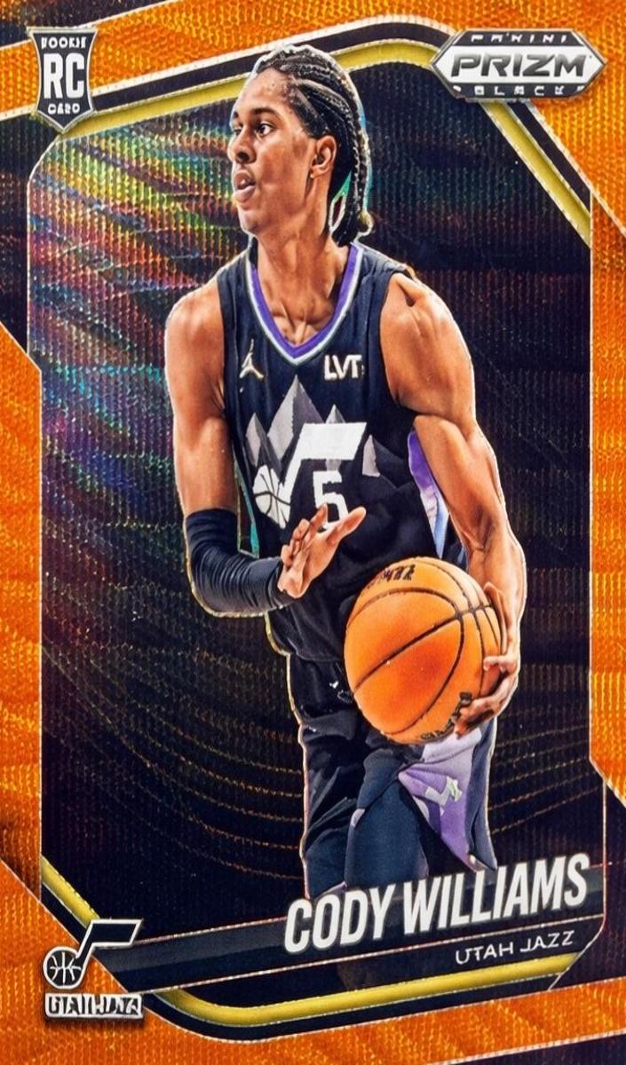 2024 Panini Prizm Black Basketball Orange Wave Cody Williams #172