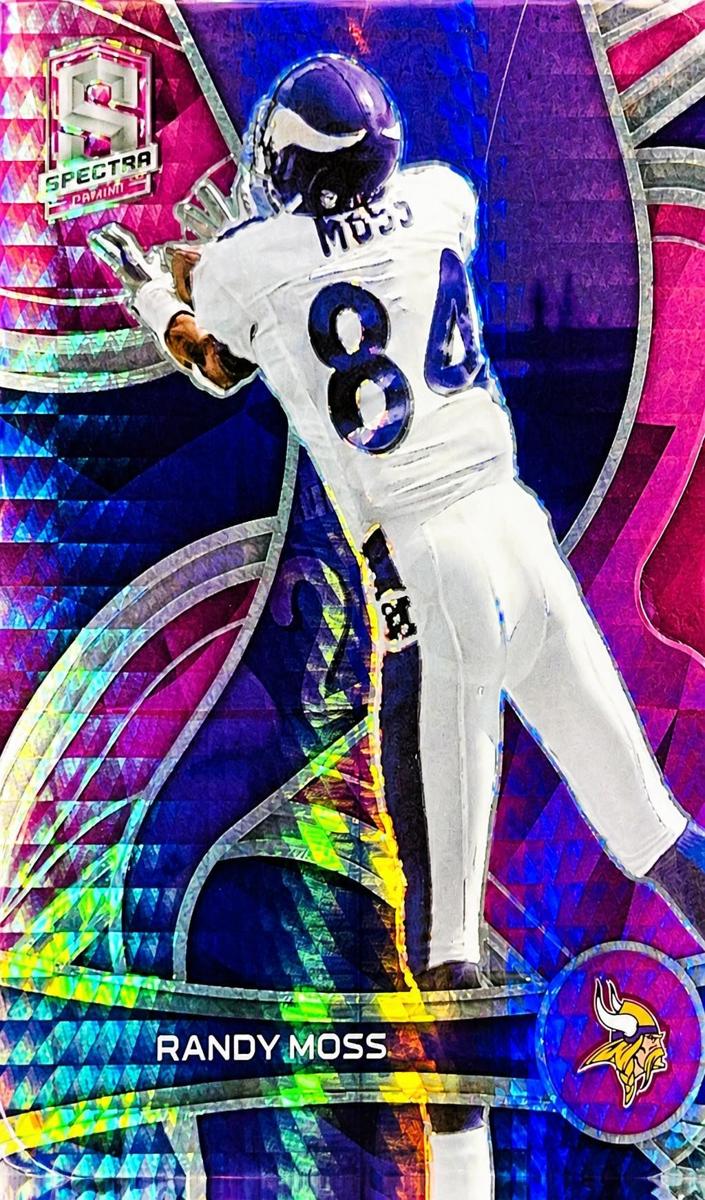 2022 Panini Spectra Football Neon Pink Die Cut Randy Moss #119