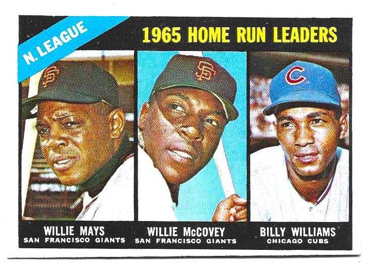 1966 Topps Baseball N.L. Home Run Leaders #217