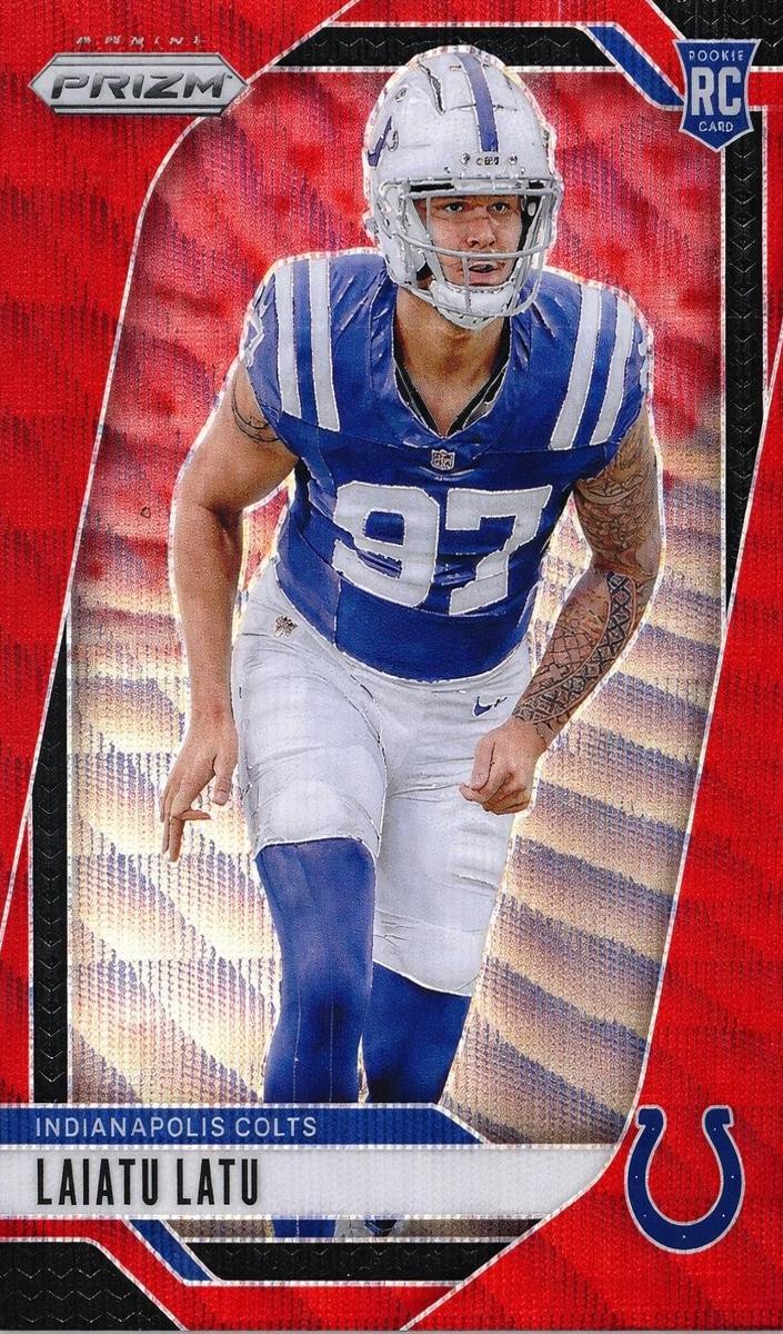 2024 Panini Prizm Football Red Wave Laiatu Latu #366 PSA 9