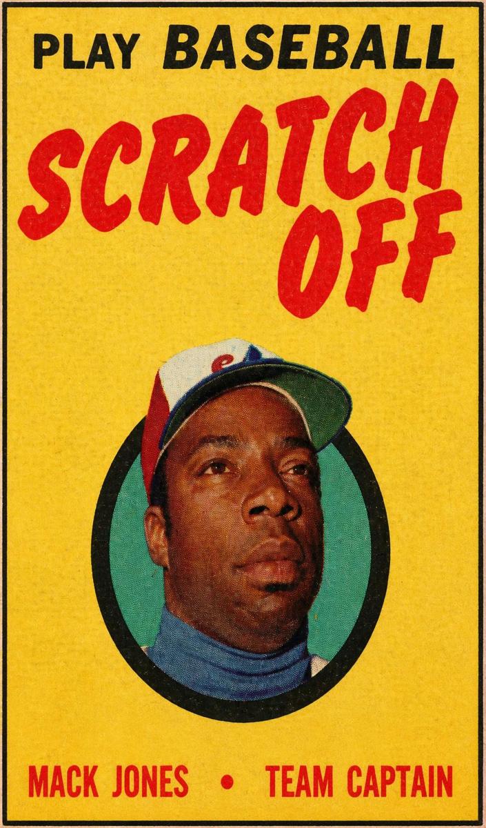 1971 Topps Scratch-Offs Baseball Mack Jones #NNO PSA 6
