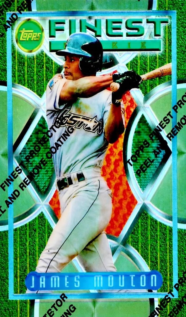 1995 Topps Finest Baseball Refractor James Mouton #27
