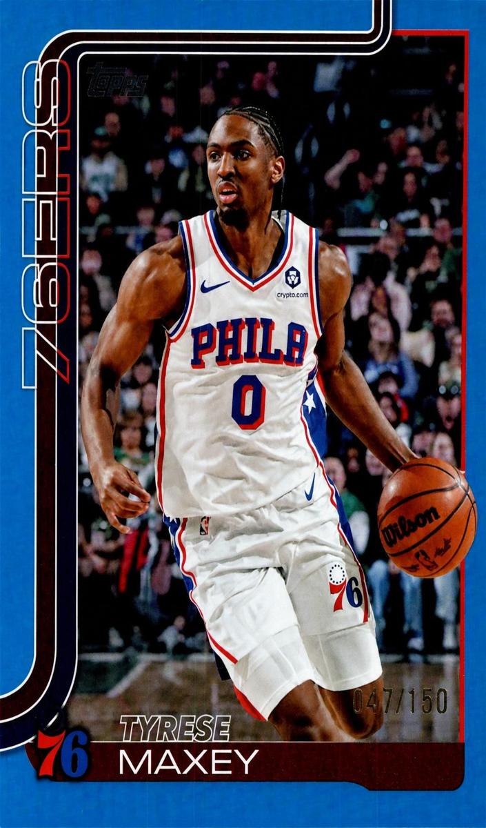 2025 Topps Basketball Blue Rainbow Tyrese Maxey #21