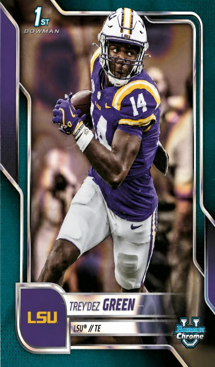 2025 Bowman Chrome University Football Teal Lava Refractor Trey'Dez Green #94