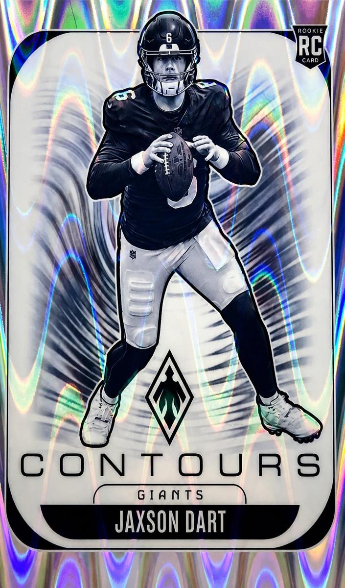 2025 Panini Phoenix Football Silver Seismic Jaxson Dart #24