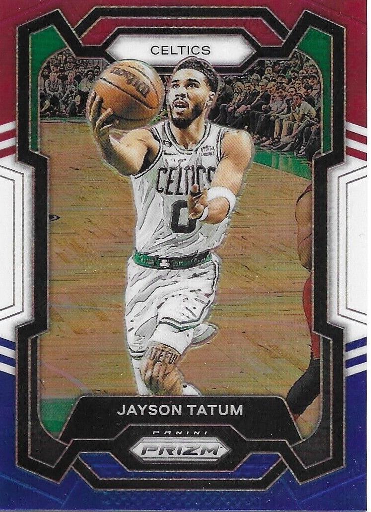 2023 Panini Prizm Basketball Red White and Blue Jayson Tatum #2