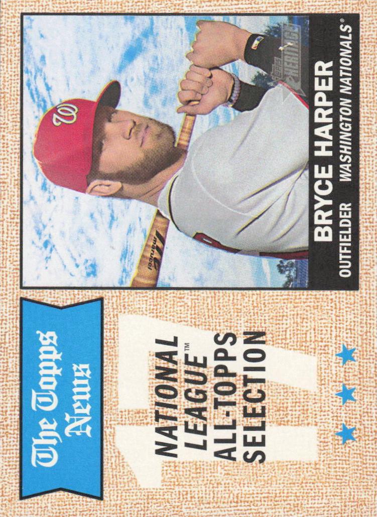 2017 Topps Heritage Baseball Bryce Harper #377 PSA 9