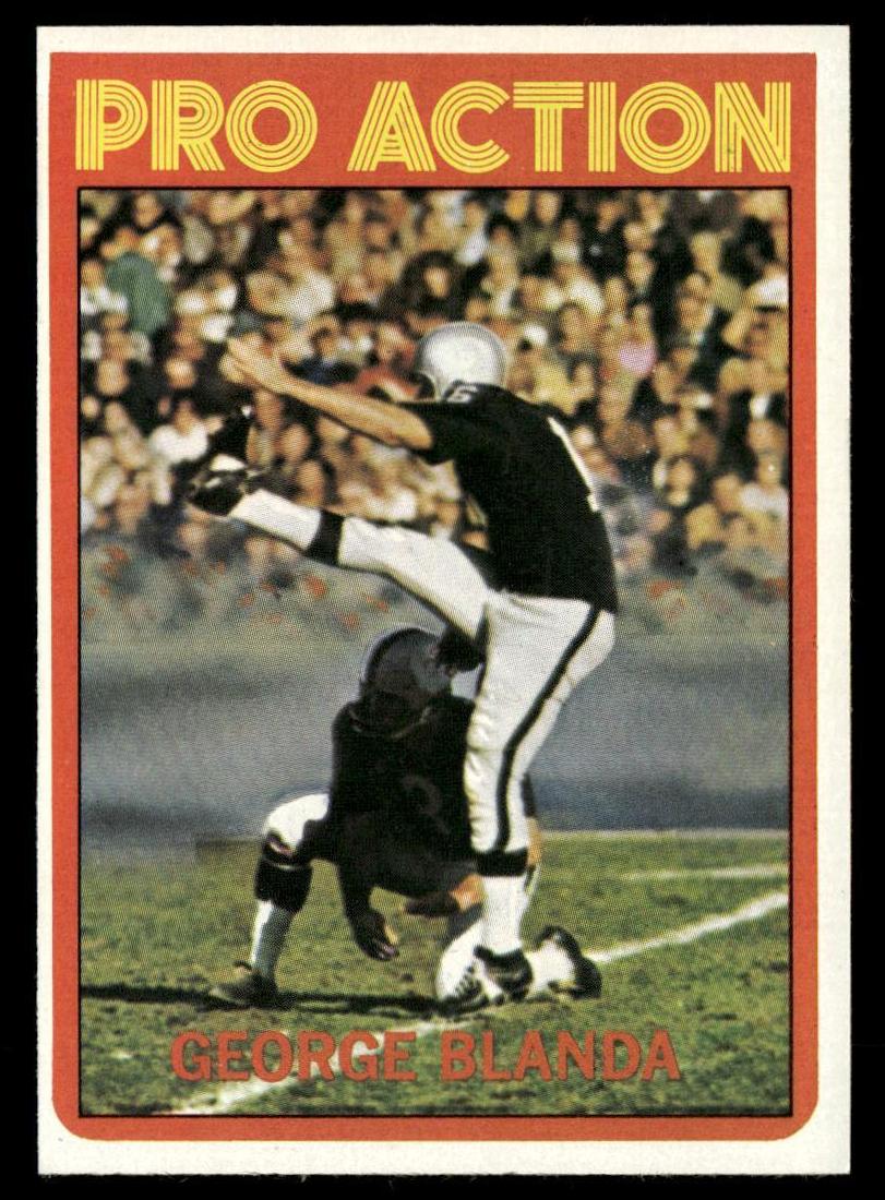 1972 Topps Football George Blanda #348 PSA 8