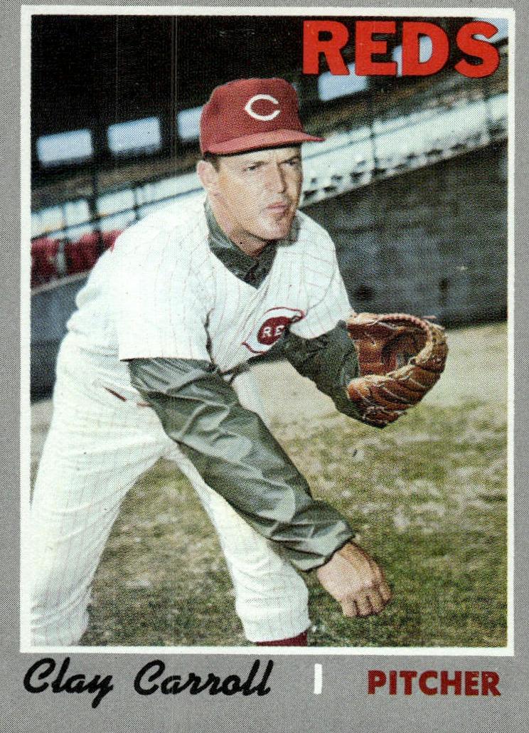 1970 Topps Baseball Clay Carroll #133 PSA 8.5