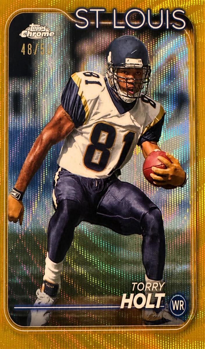 2024 Topps Chrome Football Gold Wave Refractor Torry Holt #102