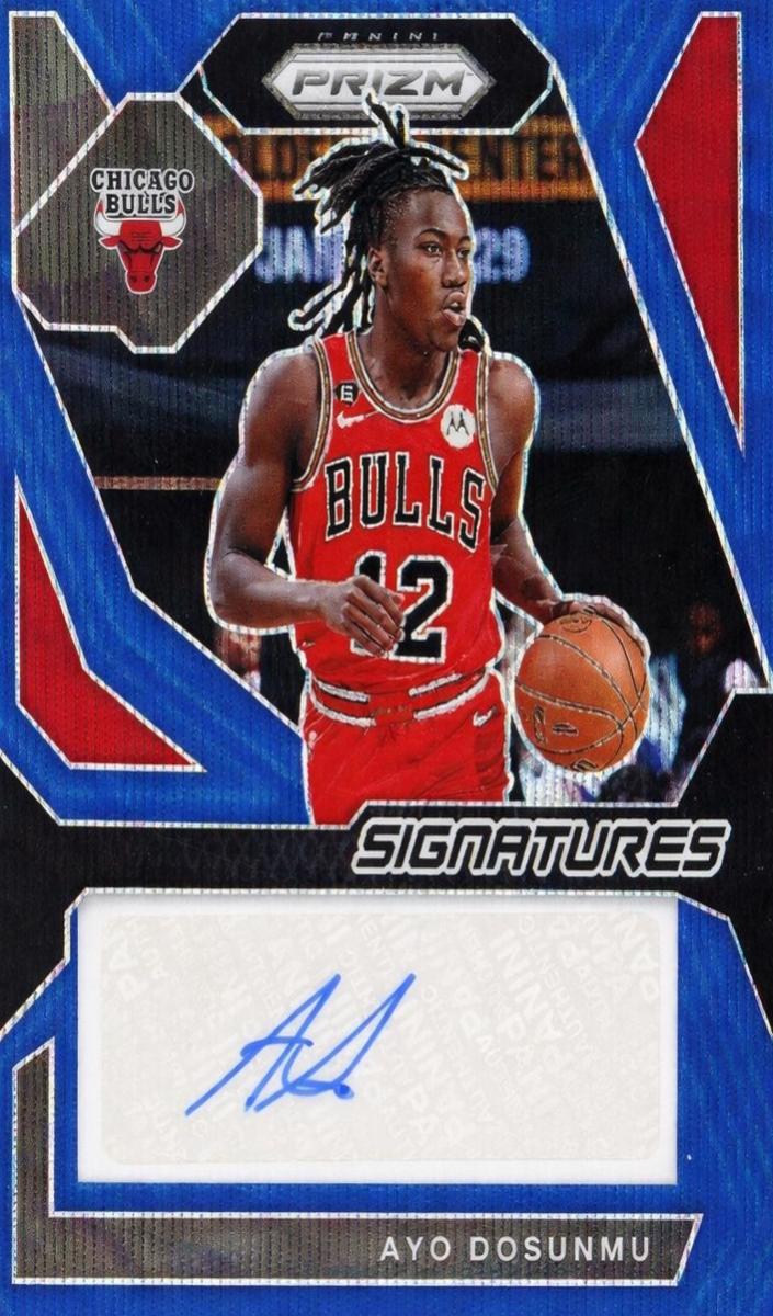 2023 Panini Prizm Basketball Blue Wave Ayo Dosunmu #SIG-AYO