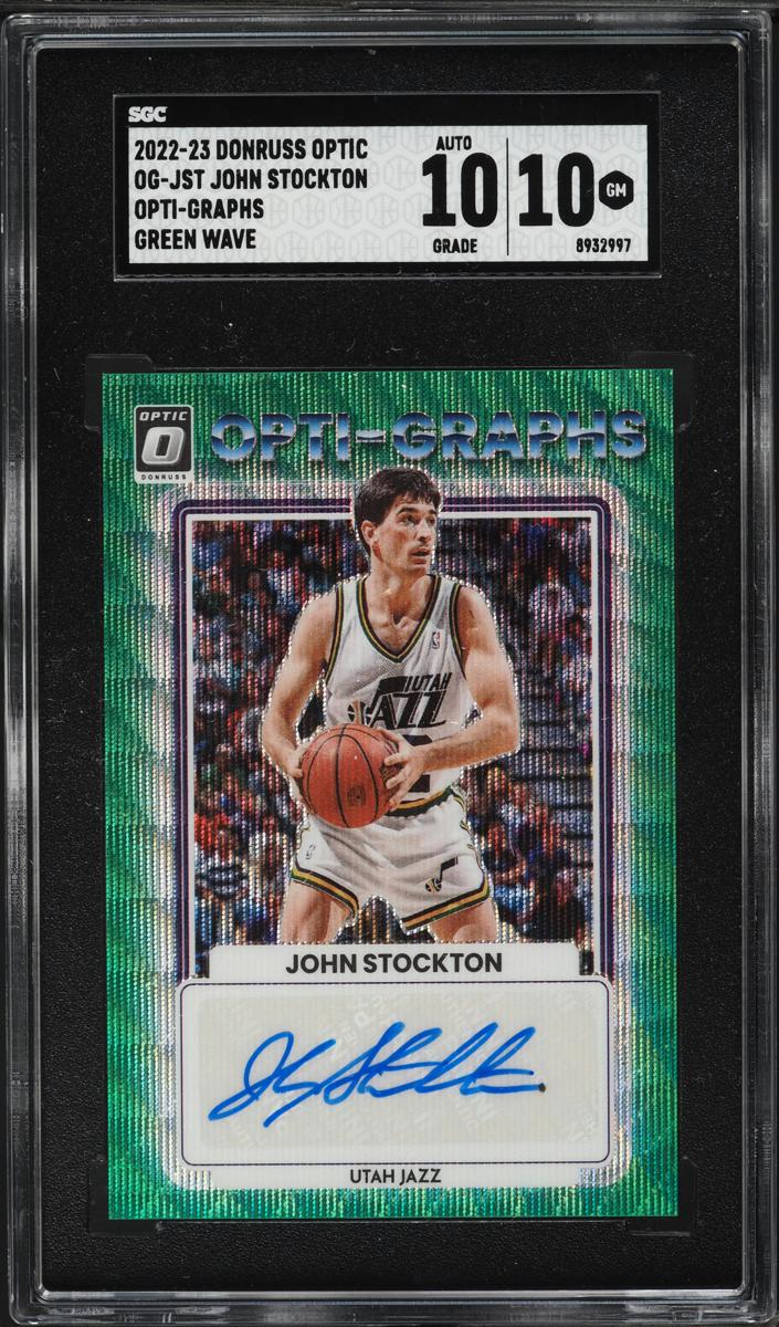 2022 Donruss Optic Basketball Green Wave John Stockton #OG-JST SGC 9.5