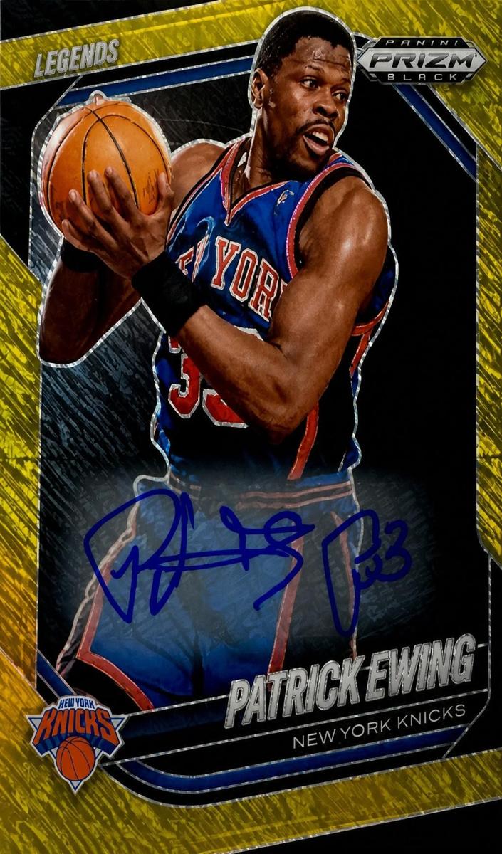 2024 Panini Prizm Black Basketball Gold Shimmer FOTL Patrick Ewing #255 PSA 10