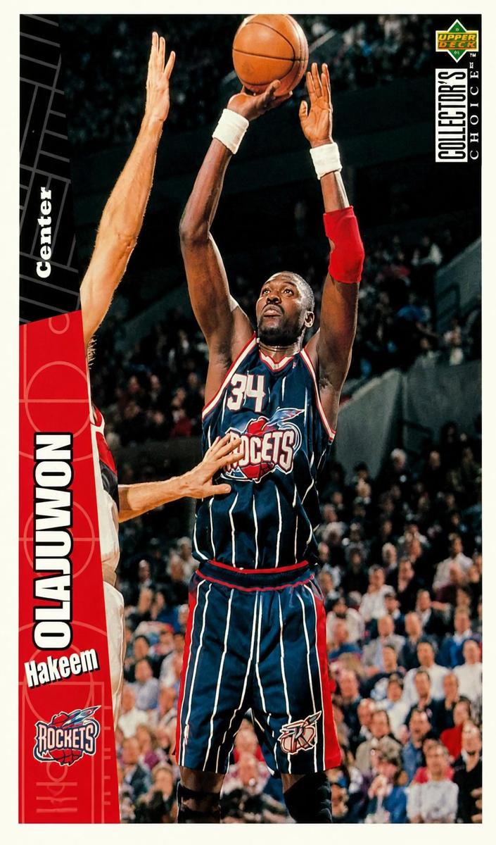 1996 Upper Deck Collector's Choice Basketball Hakeem Olajuwon #58 PSA 10