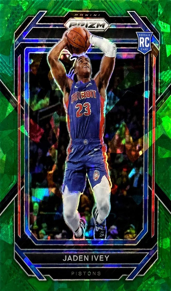 2022 Panini Prizm Basketball Green Ice Jaden Ivey #256 PSA 9