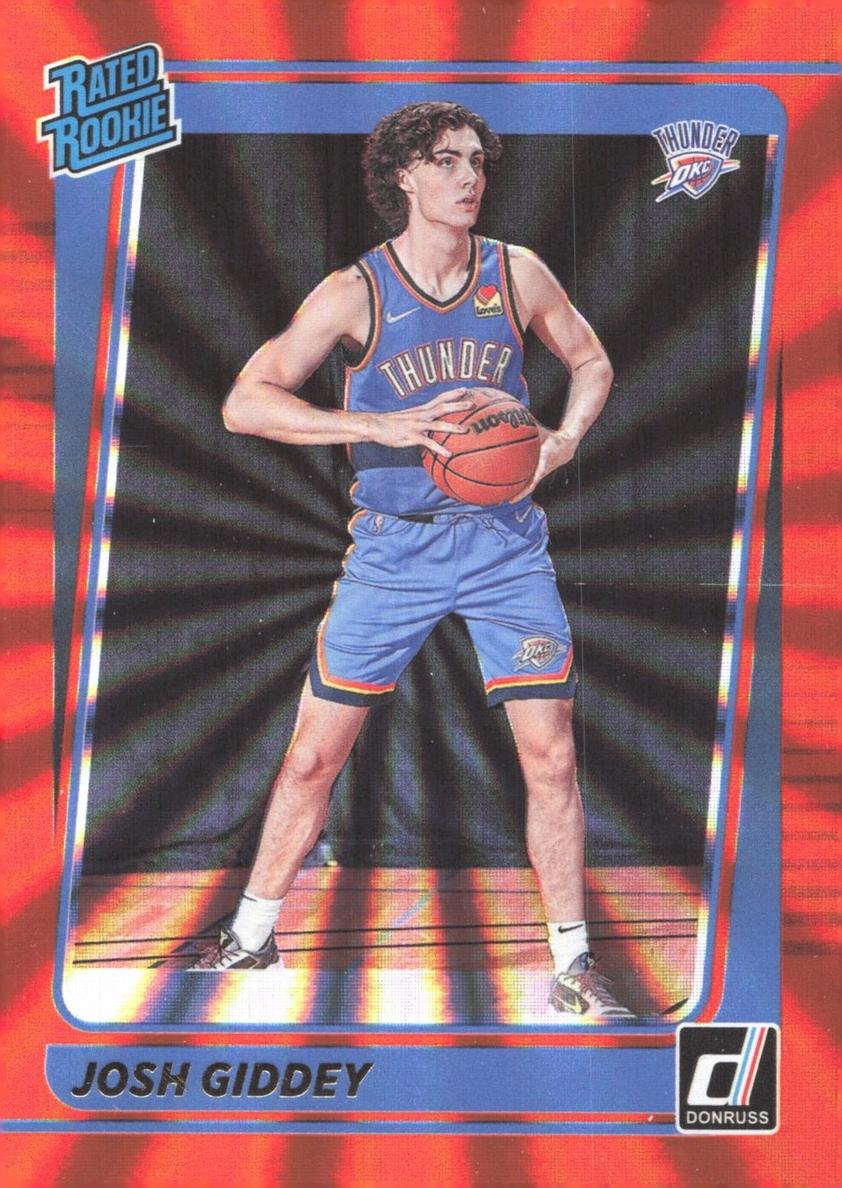 2021 Panini Donruss Basketball Holo Orange Laser Josh Giddey #202