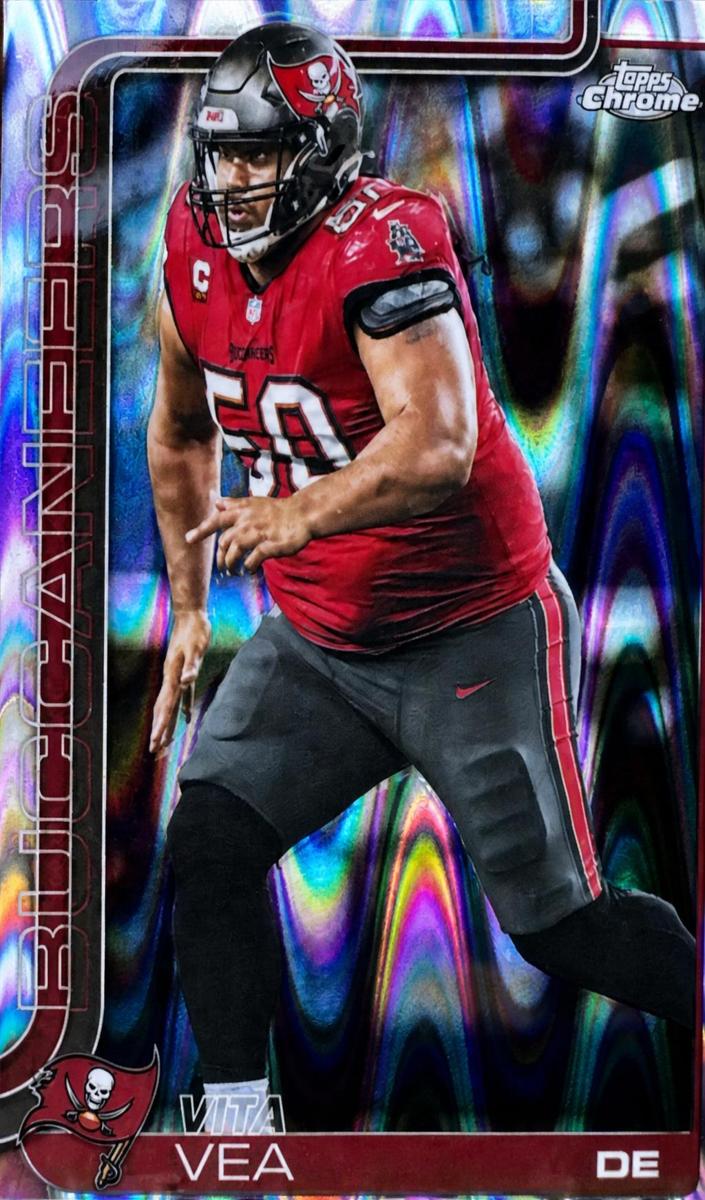 2025 Topps Chrome Football RayWave Refractor Vita Vea #286