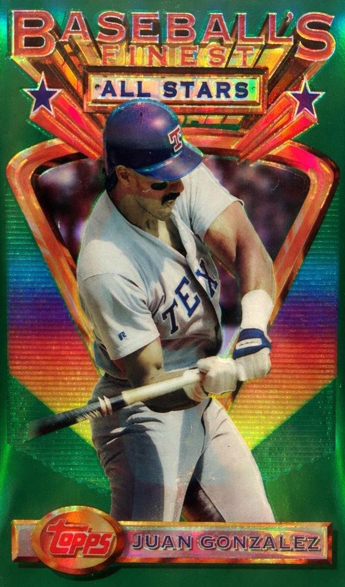 1993 Topps Finest Baseball Refractor Juan Gonzalez #116 PSA 8