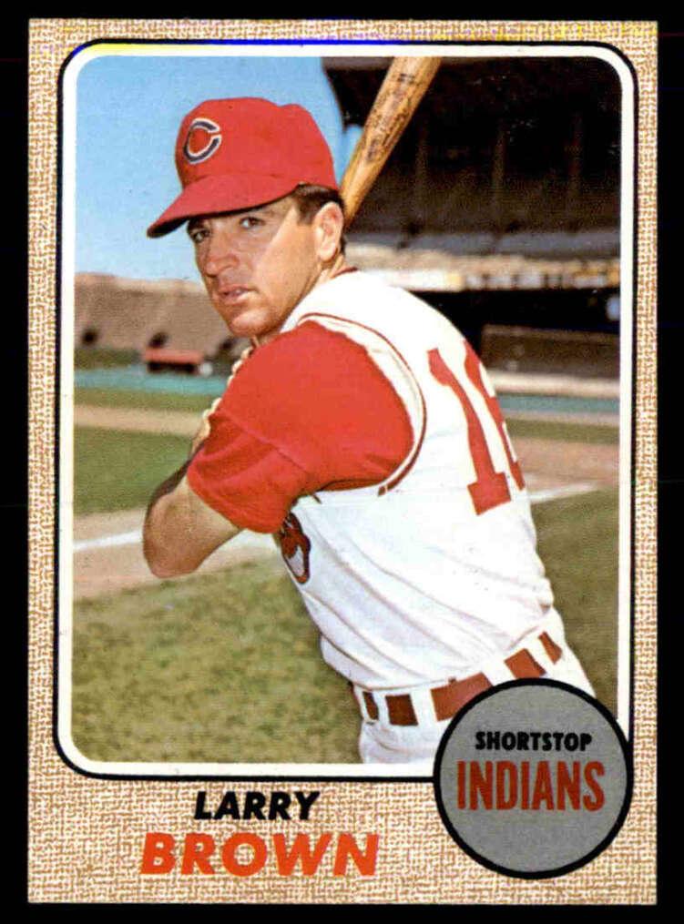 1968 Topps Baseball Larry Brown #197 PSA 8