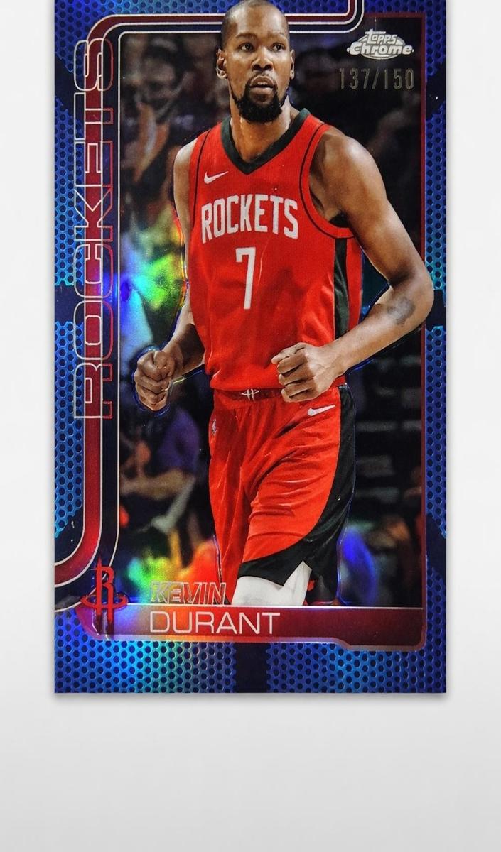2025 Topps Chrome Basketball Blue Refractor Kevin Durant #155 PSA 9